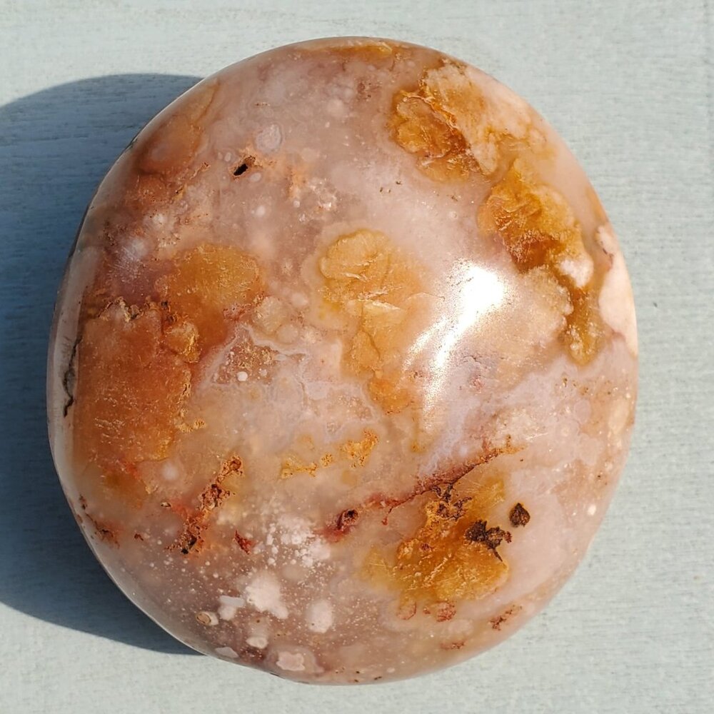 Flower Agate Palm Stone (C)